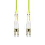 8m LC/UPC-LC/UPC OM5 Multimode Duplex OFNR 2.0mm Green Fiber Optic Patch Cable - Image 2