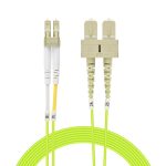 7m LC/UPC-SC/UPC OM5 Multimode Duplex OFNR 2.0mm Green Fiber Optic Patch Cable - Image 2