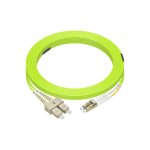 7m LC/UPC-SC/UPC OM5 Multimode Duplex OFNR 2.0mm Green Fiber Optic Patch Cable - Image 3