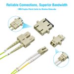 7m LC/UPC-SC/UPC OM5 Multimode Duplex OFNR 2.0mm Green Fiber Optic Patch Cable - Image 4