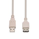 15Ft A M/F USB2.0 Extension Cable Ivory - Image 2