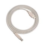10Ft A-Male to B-Male USB2.0 Cable Ivory - Image 3