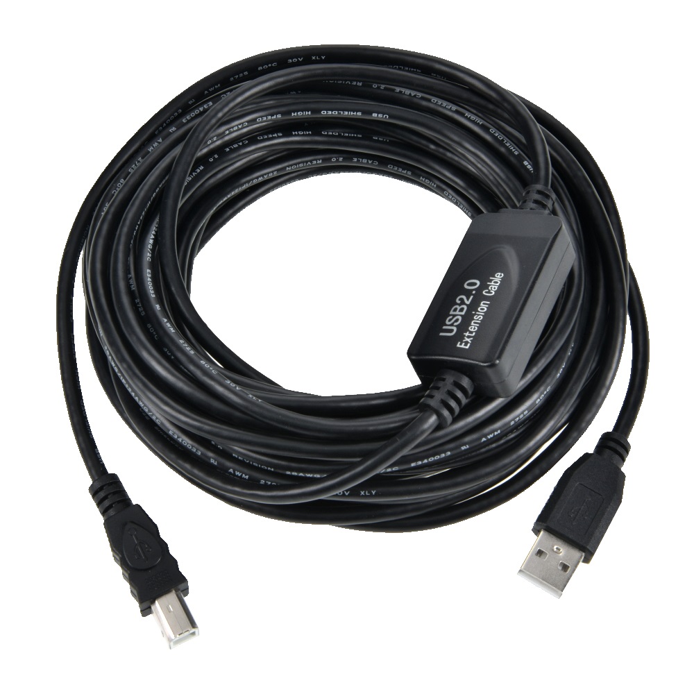 30Ft USB2.0 Active Extension/Repeater A-Male/B-Male 30Ft USB2.0 Active Extension/Repeater A-Male/B-Male - Image 1
