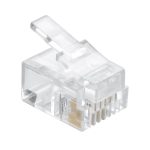 RJ22 4P4C Plug for Handset Flat Stranded Wire 100pk - Image 2