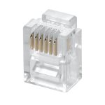 RJ12 (6P6C) Plug for Solid Round Wire 100pk - Image 3