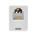 RJ12 Modular Inline Coupler Straight, White - Image 2
