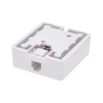 RJ11 Modular Single Port Surface Mount Jack White - Image 2