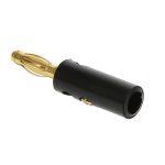 Banana Plug Gold Plated Plastic Black - Image 2