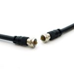 25Ft F-Type Screw-on RG6 Cable Black - Image 3
