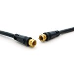 25Ft F-Type Screw-on RG6 Cable Black Gld Plated - Image 3