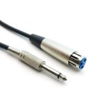 100Ft XLR 3P Female to 1/4" Unbalanced Microphone Cable