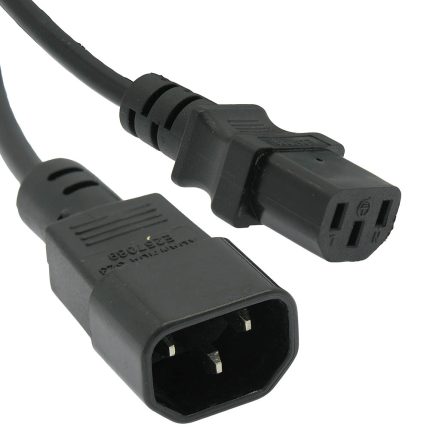 6Ft Power Extension Cord C13 to C14 Black, SVT 18/3