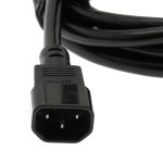 3Ft Power Extension Cord C13 to C14 Black /SJT 14/3 - Image 2