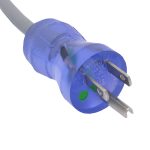 15Ft Hospital Grade Power Cord 5-15P to C13 SJT 18/3 Clear Blue - Image 2