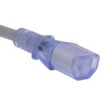 15Ft Hospital Grade Power Cord 5-15P to C13 SJT 18/3 Clear Blue - Image 3