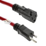 100ft 12/3 SJTW Red Extension Cord,Black Plug - Image 2
