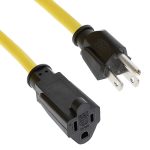25Ft 12/3 SJTW Yellow Outdoor Extension Cord - Image 2