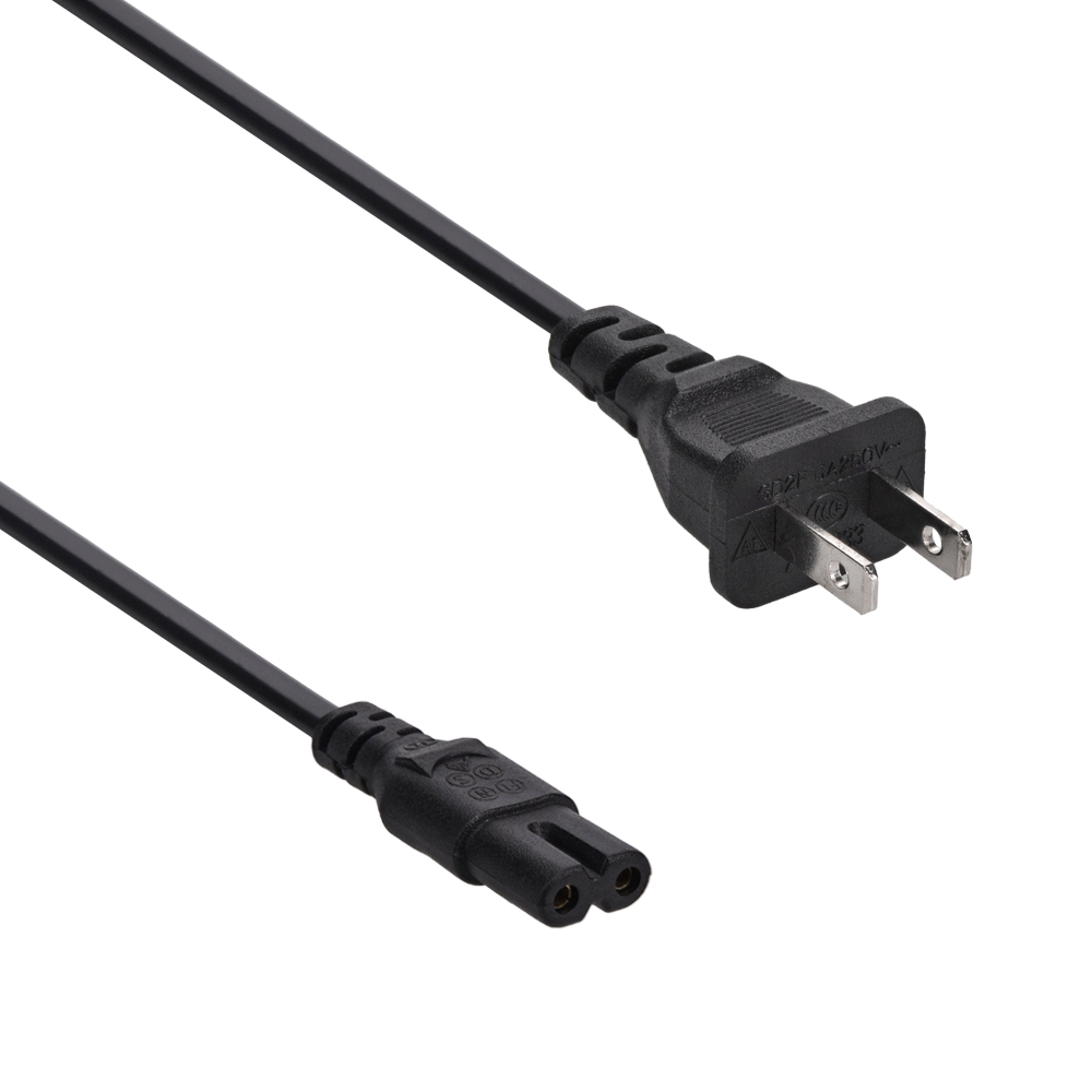6Ft 2-Prong Figure-8 Power Cord 18/2 6Ft 2-Prong Figure-8 Power Cord 18/2 - Image 1