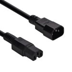 3Ft Power Cord C14 to C15 Black/ SJT 14/3