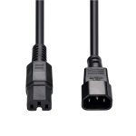 3Ft Power Cord C14 to C15 Black/ SJT 14/3 - Image 2