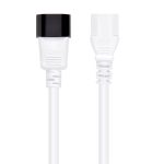 2Ft Power Extension Cord C13 to C14 White/SJT 14/3 - Image 2