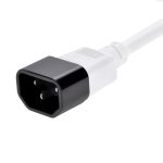 2Ft Power Extension Cord C13 to C14 White/SJT 14/3 - Image 3