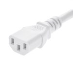 2Ft Power Extension Cord C13 to C14 White/SJT 14/3 - Image 4