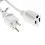 6Ft 16/3 SJTW White Power Extension Cord White Plug - Image 2