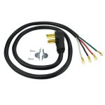 5Ft 10/4 30 Amp Black 4-Wire Dryer Cord - Image 3