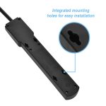 3Ft 6-Outlet Surge Protector 14AWG/3,15A, 90J Black Right Angle Plug - Image 3