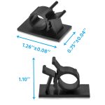 Nylon Self Adhesive Cable Management Clip Round Type 32x19mm L, 100-Pack - Image 5