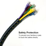 Spiral Cable Zip Wrap Black 15mm x 1.5m (0.6" x 4.92Ft) - Image 4