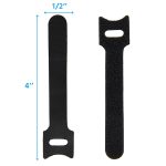 4" Hook and Loop Wrap Strap 1/2" Width Assorted colors , 60pc Pack - Image 4