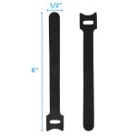 6" Hook and Loop Wrap Strap 1/2" Width Assorted colors , 60pc Pack - Image 4