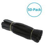6" Hook and Loop Strap 1/2" Width Black, 50pc Pack - Image 2