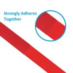 50Ft 0.8" Width Hook and Loop Strap Tape Red - Image 3