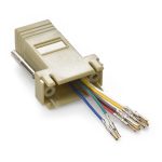 DB9 Female to RJ45 Modular Adapter Ivory - Image 2