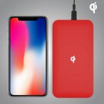 Wireless Qi Cellphone Charger Red Rubber Oil Coated - Image 4
