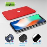 Wireless Qi Cellphone Charger Red Rubber Oil Coated - Image 5