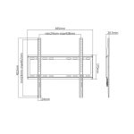 TV Mount for 32~65" Fixed, Max 400x400mm VESA, KL22G-44F - Image 4