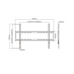 TV Mount for 37~80" Fixed, Max 600x400mm VESA, KL22G-64F - Image 4