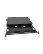 Patch Panel 1RU Holds (3) Adapter Plates Solid Door Unloaded Black - Fiber Instrument Sales - Image 3