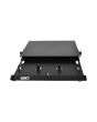 Patch Panel 1RU Holds (3) Adapter Plates Solid Door Unloaded Black - Fiber Instrument Sales - Image 2