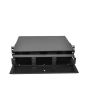 Patch Panel 2RU Holds (6) Adapter Plates Solid Door Unloaded Black - Fiber Instrument Sales - Image 2