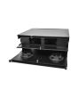 Rack Mount Splice & Patch Enclosure 4RU Holds (4) LGX Panels Unloaded Black - Fiber Instrument Sales