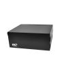 Rack Mount Splice & Patch Enclosure 4RU Holds (4) LGX Panels Unloaded Black - Fiber Instrument Sales - Image 2