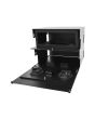 Rack Mount Splice & Patch Enclosure 8RU Holds (12) LGX Panels Unloaded Black - Fiber Instrument Sales