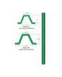 72" Green U-Channel Post (Sold Separately) - Fiber Instrument Sales - Image 2